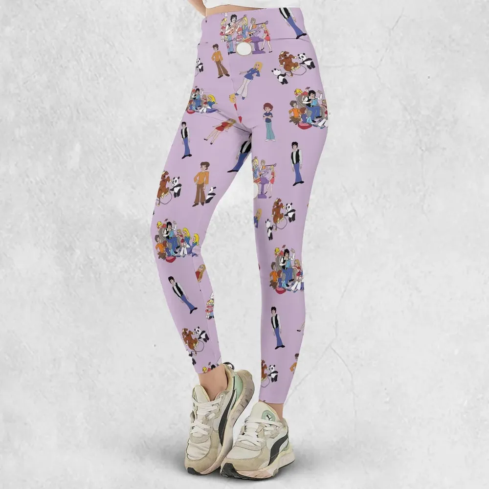 70s The Brady Kids Cartoon Legging - 2