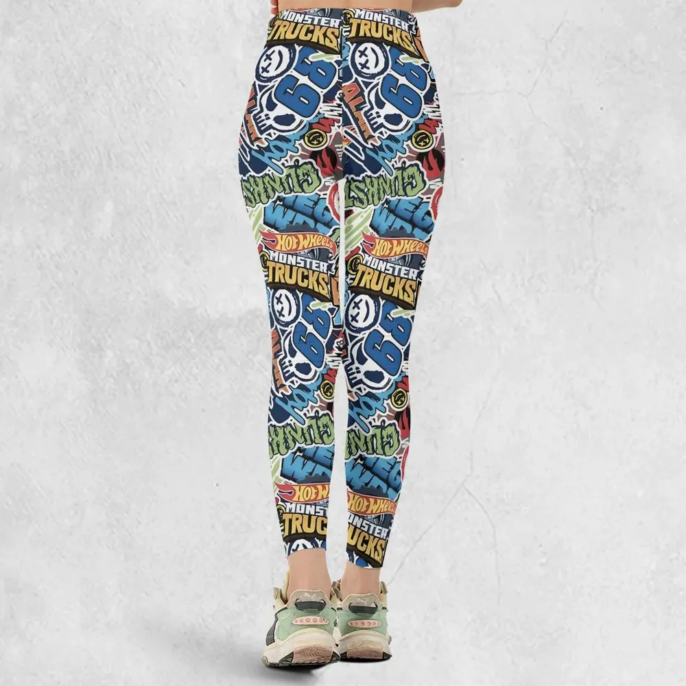 Hot Wheels Monster Trucks Logos Legging - 3