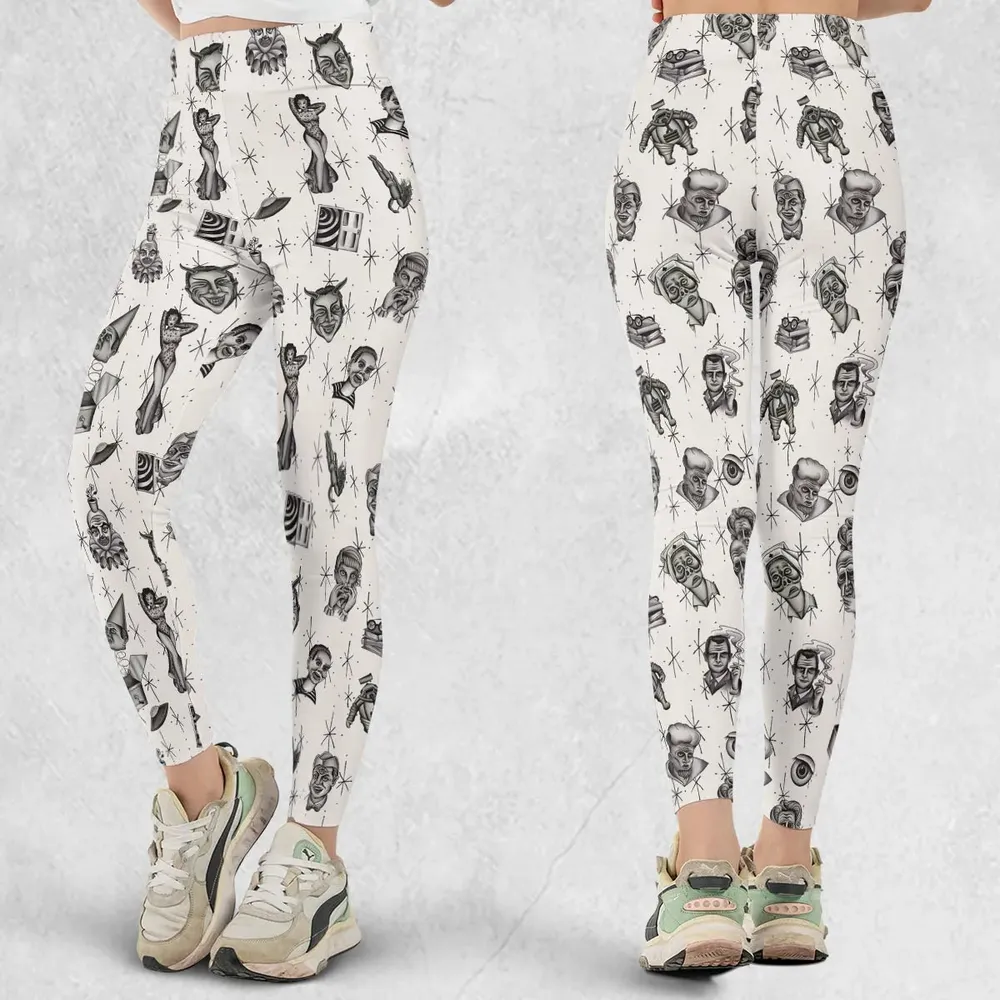 The Twilight Zone Characters Pattern Legging - 1