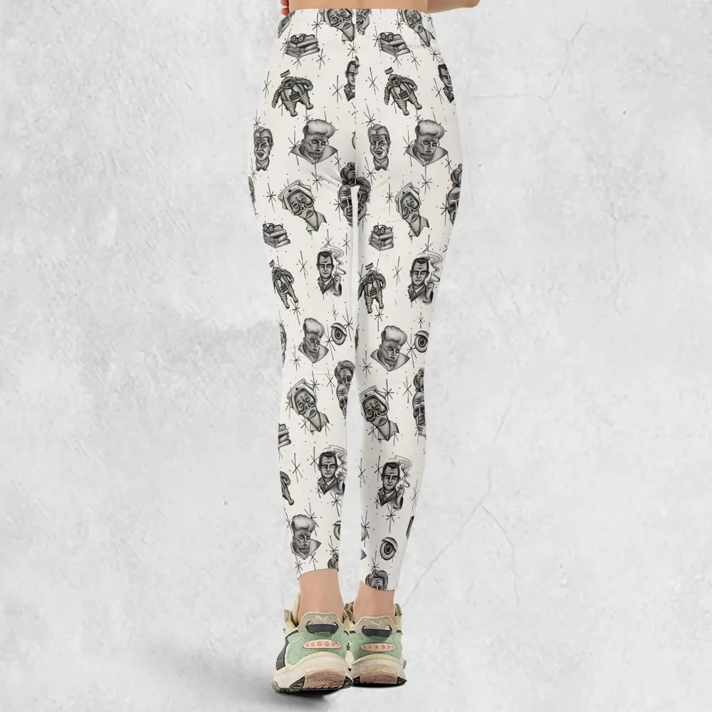 The Twilight Zone Characters Pattern Legging - 3