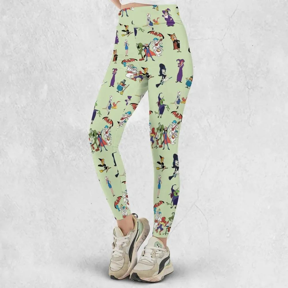 70s Witches Cartoon Characters Legging - 2