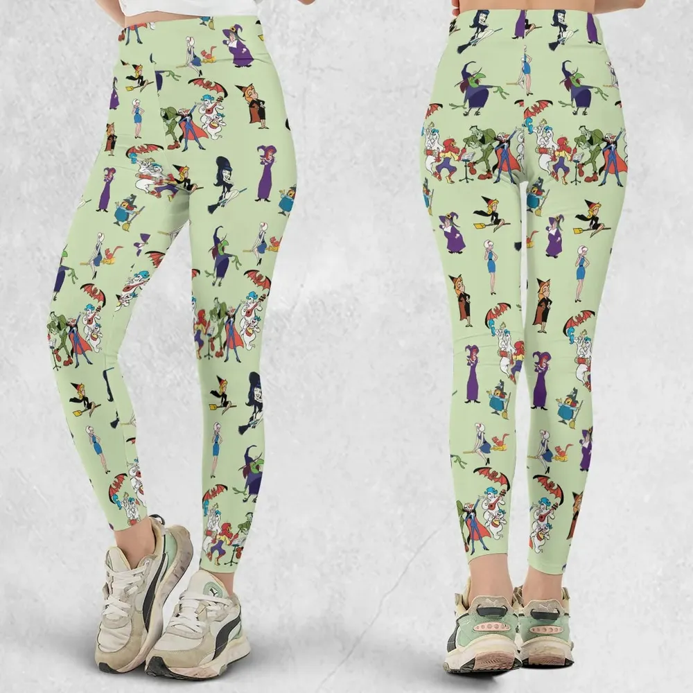70s Witches Cartoon Characters Legging - 1
