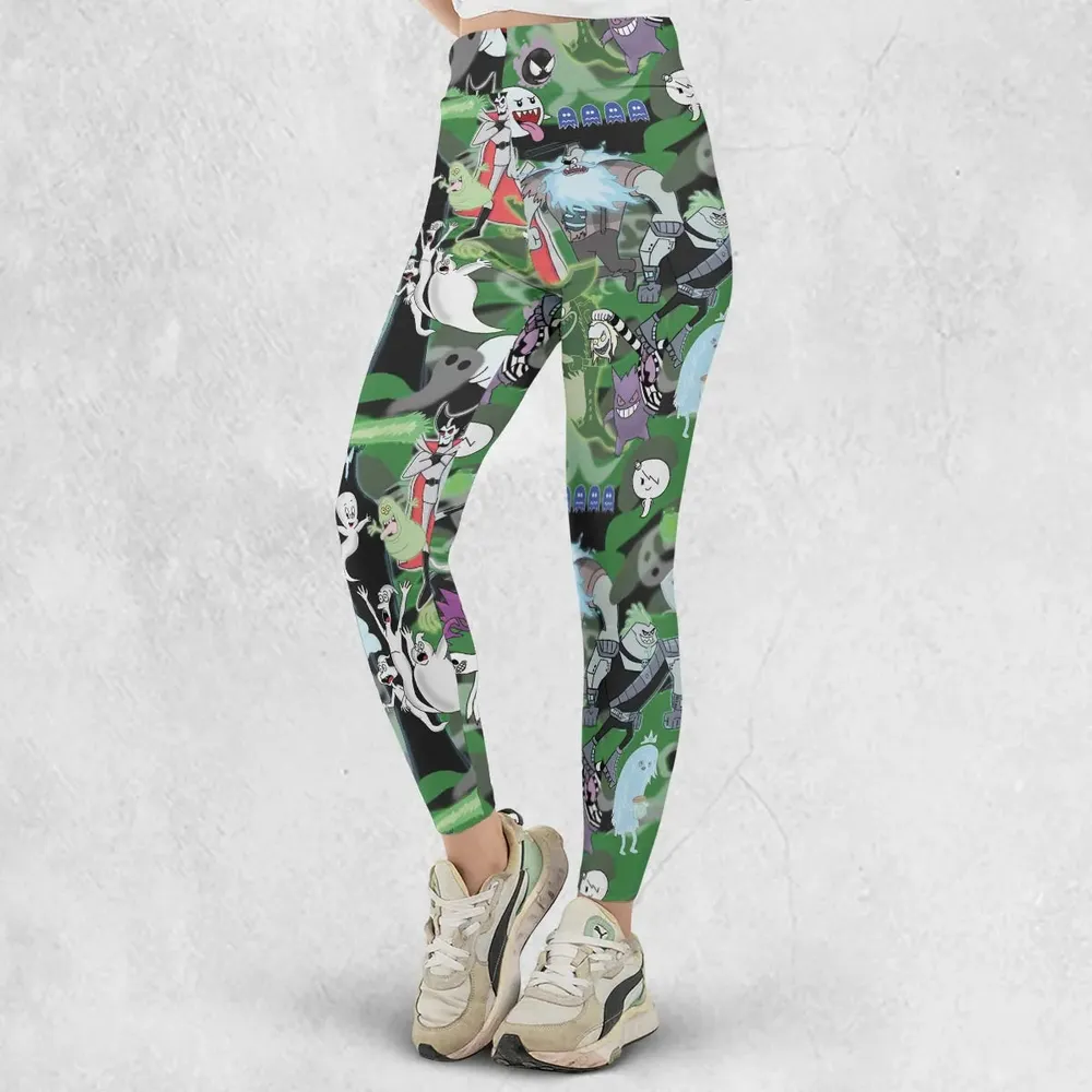 Ghost Cartoon Characters Legging - 2