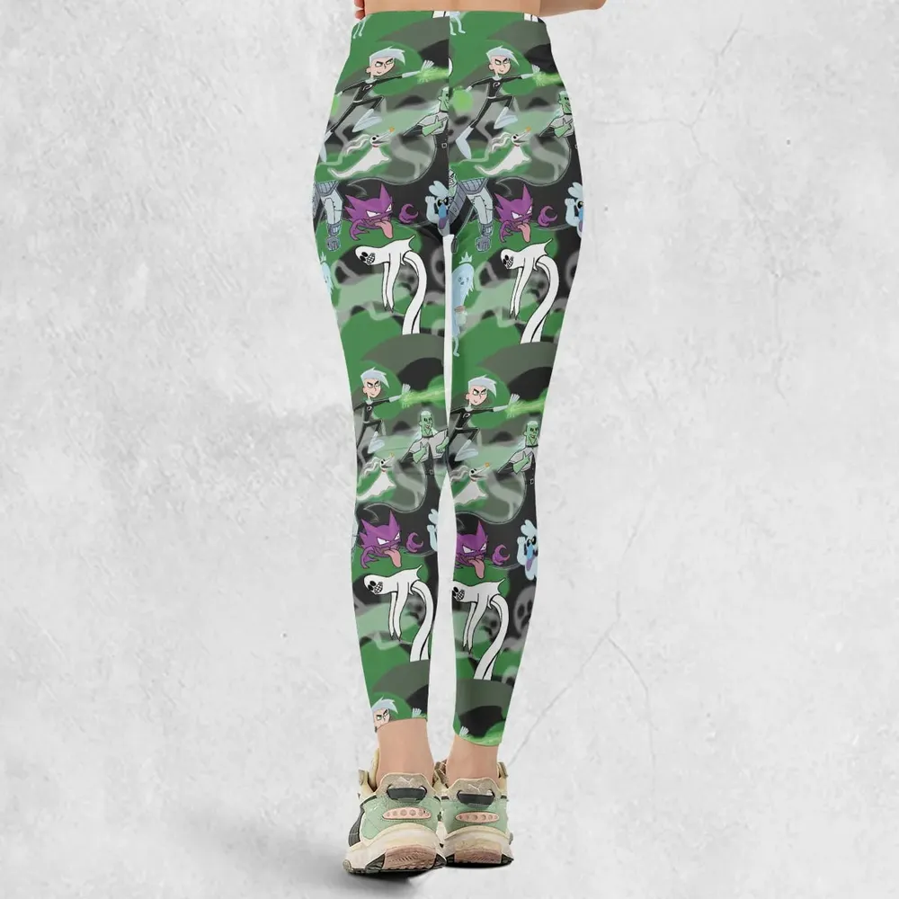 Ghost Cartoon Characters Legging - 3