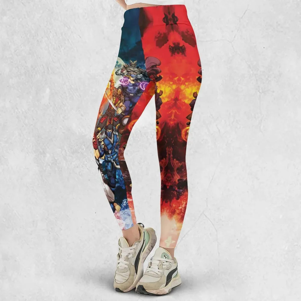 Both Worlds Street Fighter Mortal Kombat Legging - 2