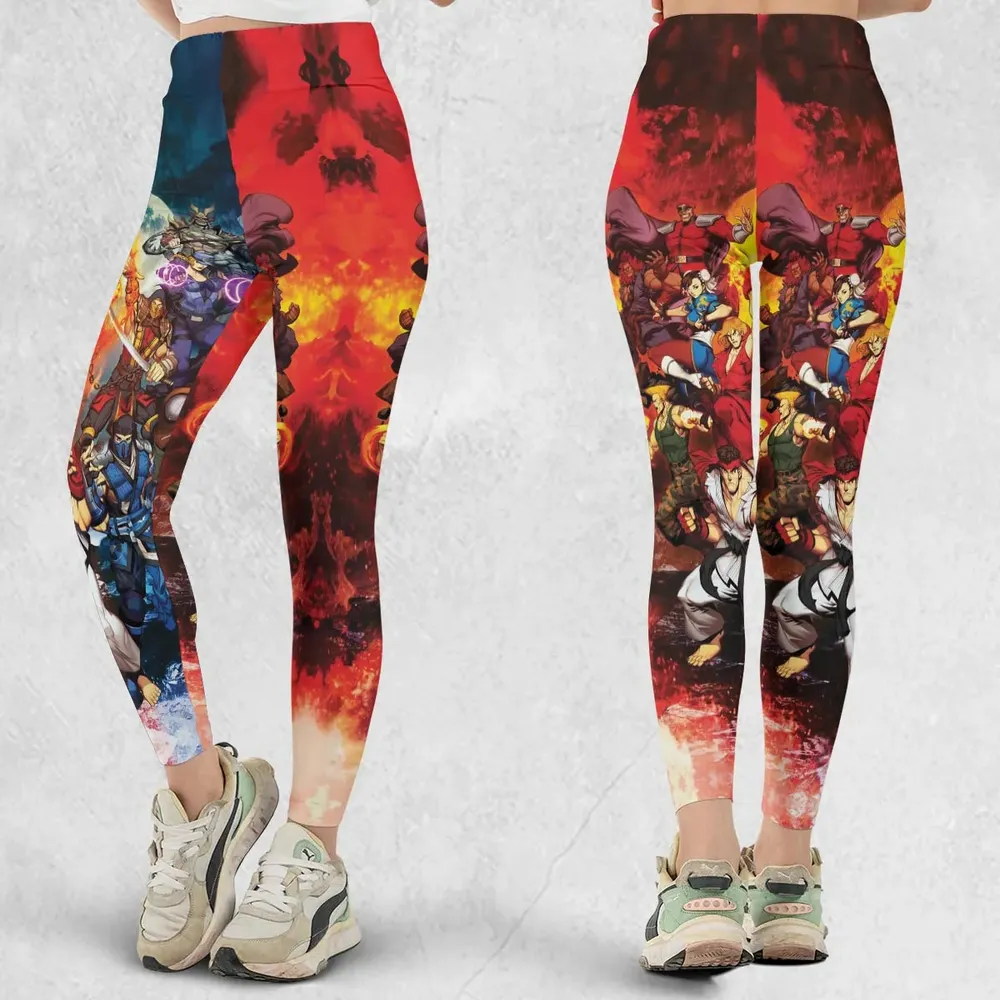 Both Worlds Street Fighter Mortal Kombat Legging - 1