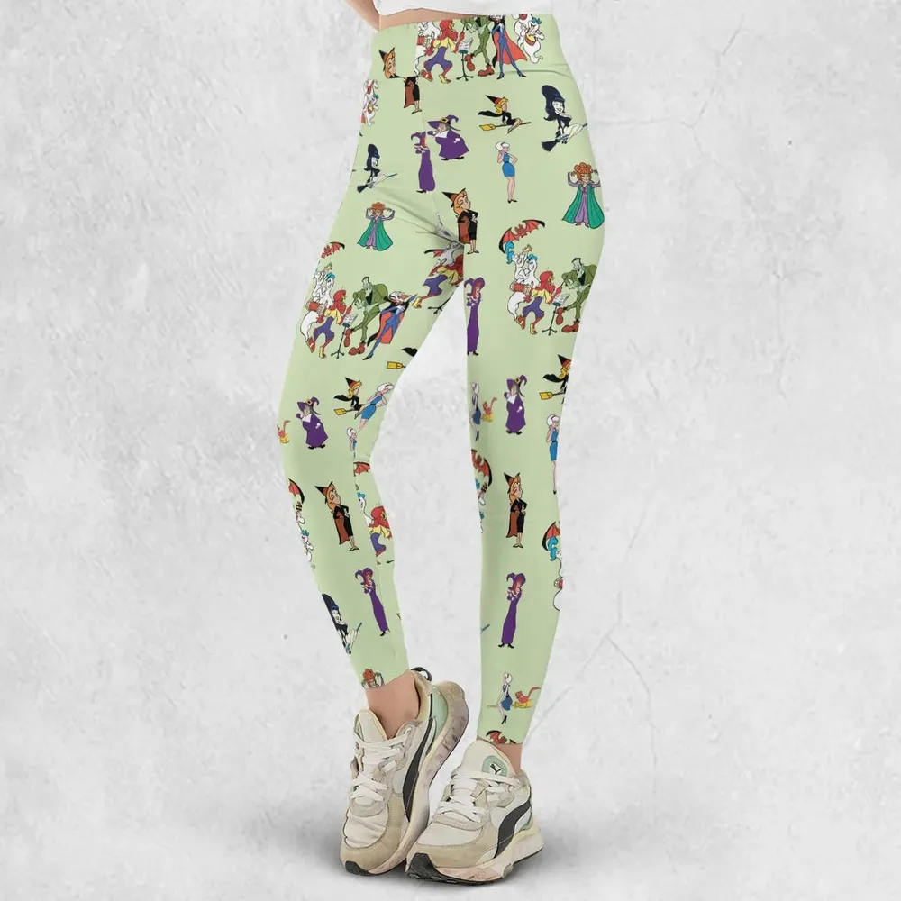 Witches Cartoon Characters Legging - 2