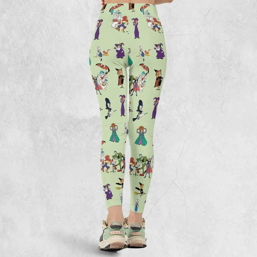 Witches Cartoon Characters Legging - 3