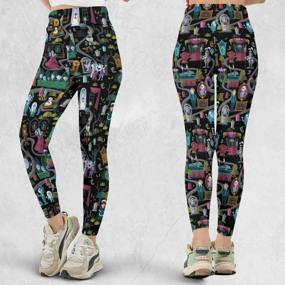 Haunted Mansion Map Legging - 1