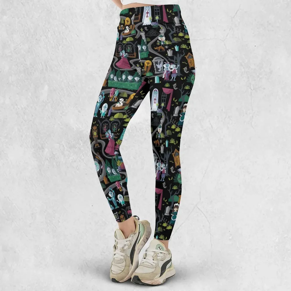Haunted Mansion Map Legging - 2