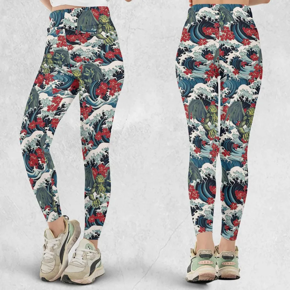 Great Waves Cthulhu Legging - 1