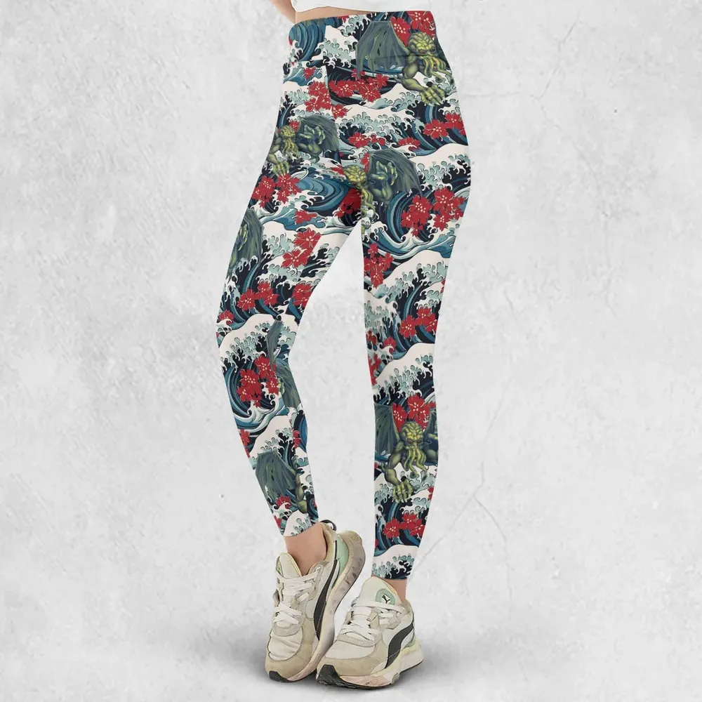 Great Waves Cthulhu Legging - 2