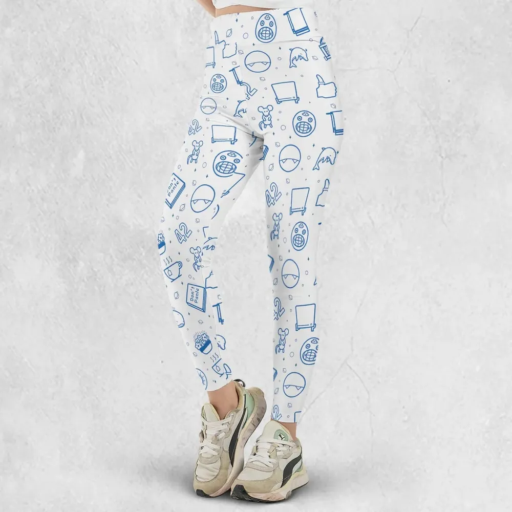 Don't Panic Life 42 The Hitchhiker's Guide to the Galaxy Legging - 2