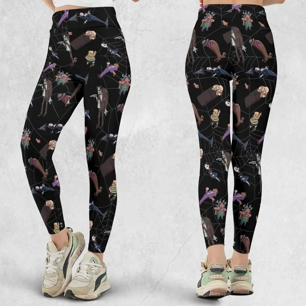 Groovie Addams Family  Cartoon Characters Legging - 1