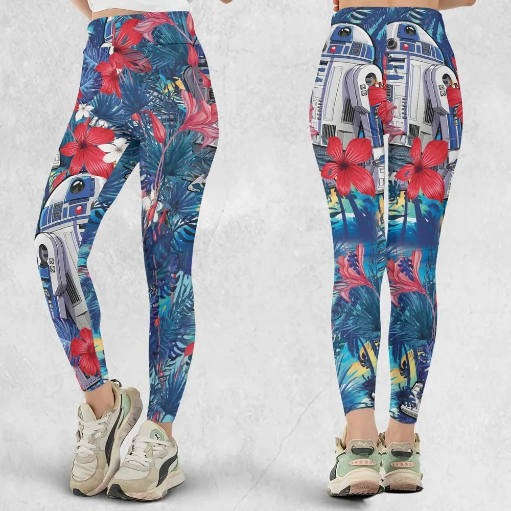 Summer Vacation R2 D2 Tropical Legging - 1