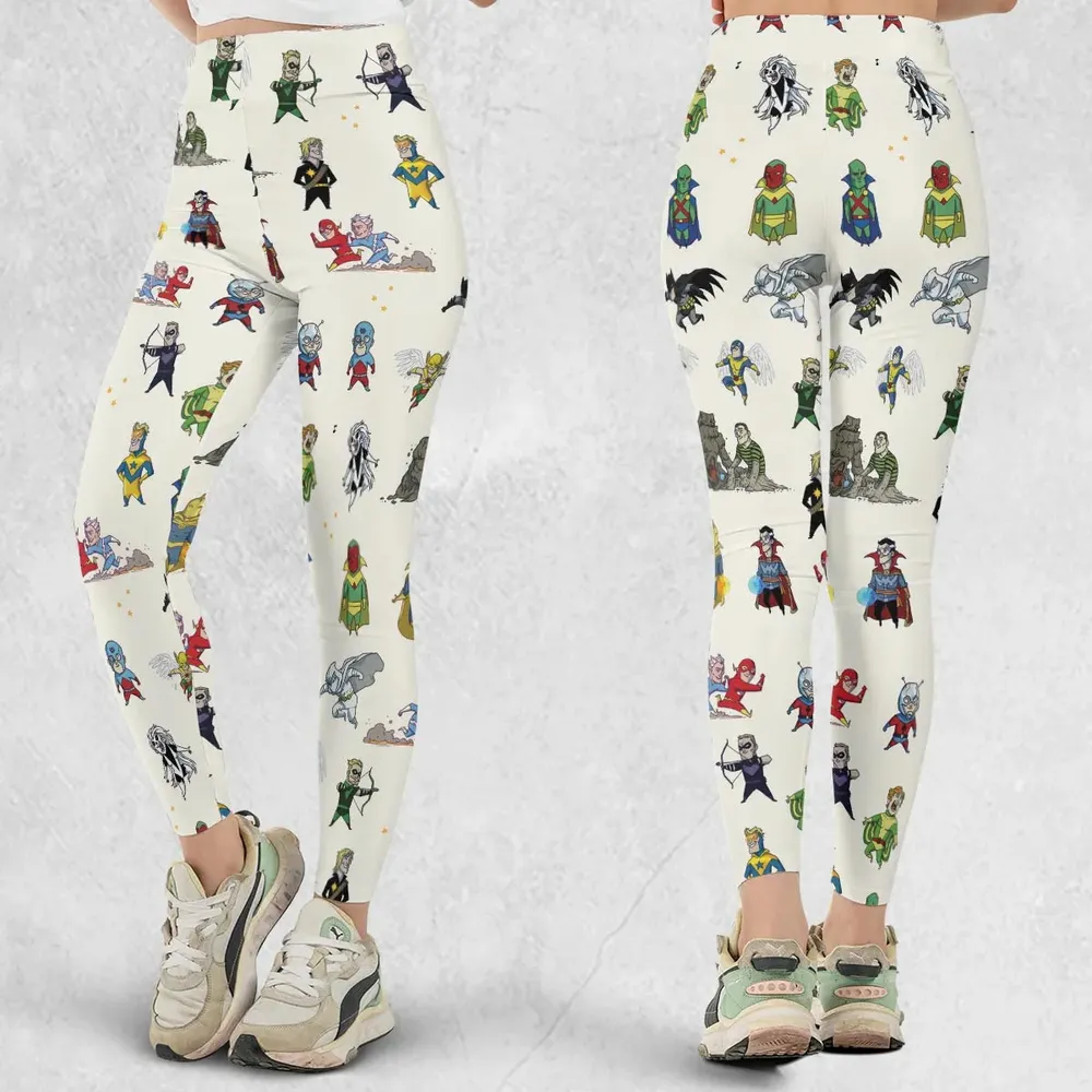Chillin' and Battle Marvel vs DCU Legging - 1