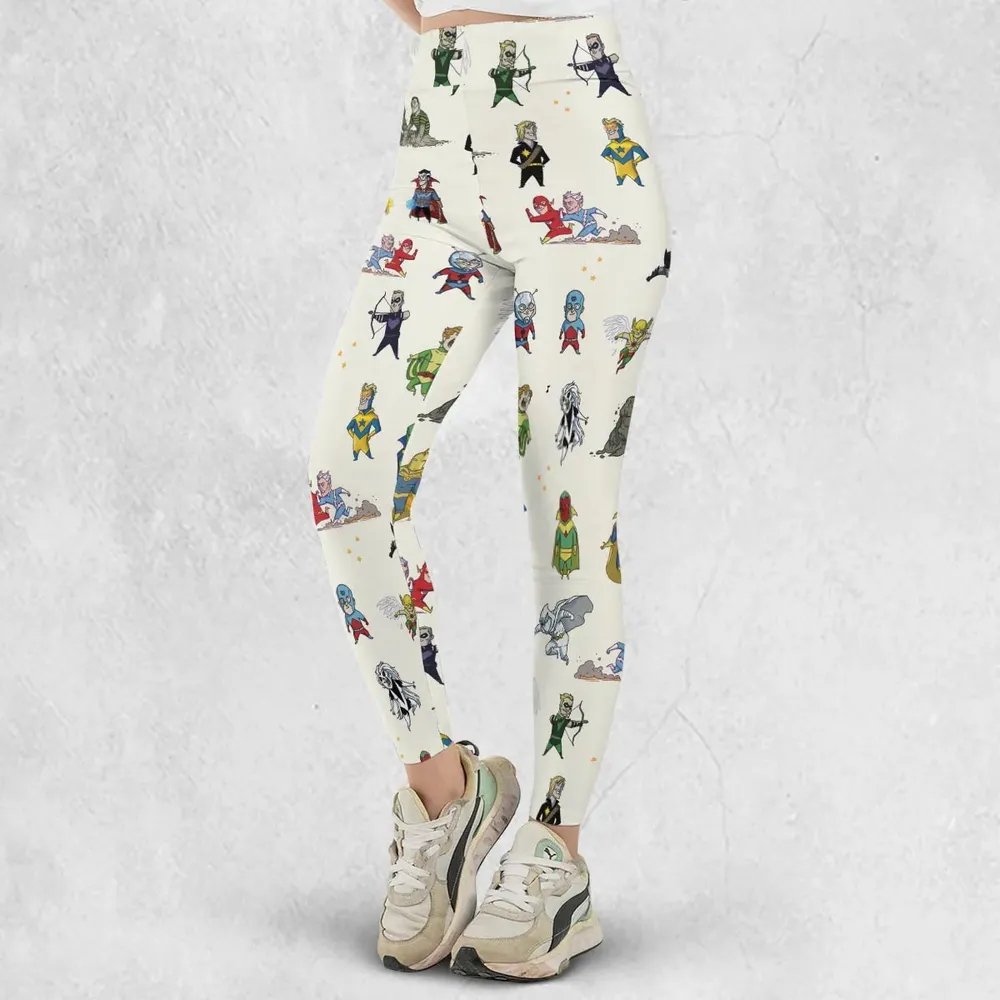 Chillin' and Battle Marvel vs DCU Legging - 2