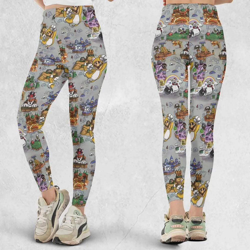 Mushroom World Super Mario Worlds Legging - 1