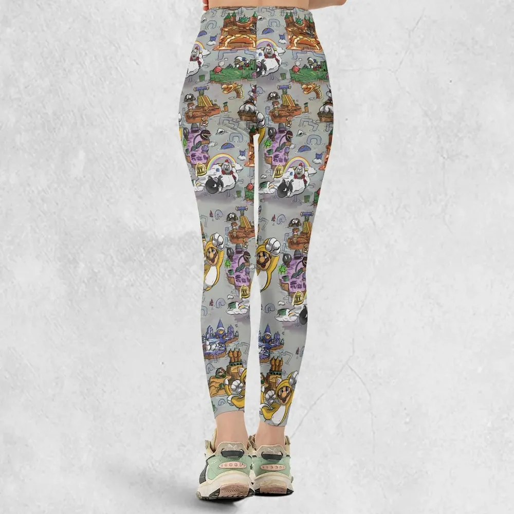 Mushroom World Super Mario Worlds Legging - 3