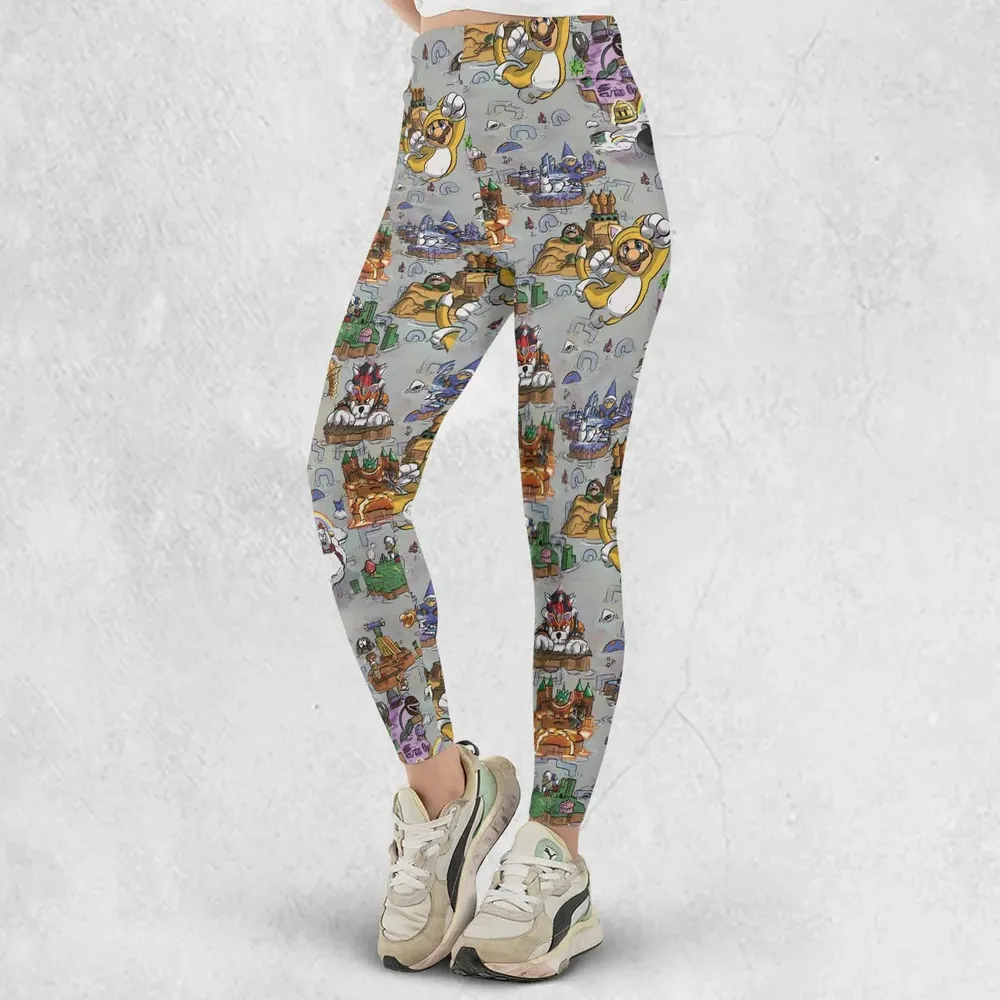 Mushroom World Super Mario Worlds Legging - 2