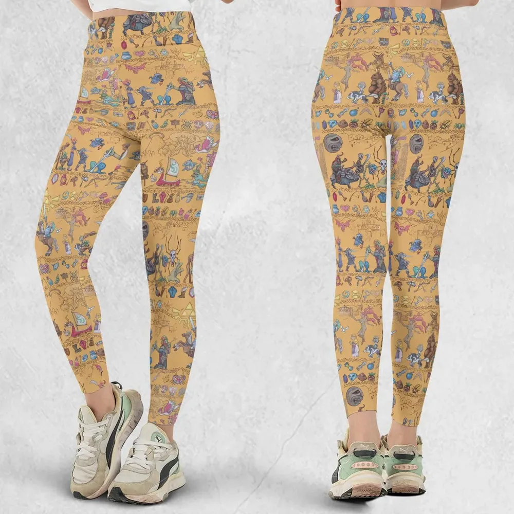 Link's Journey Tapestry The Legend Of Zelda Legging - 1