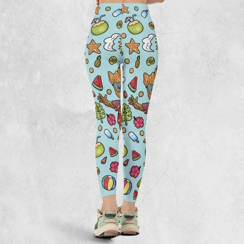 Summer Galaxy Groot Legging - 3