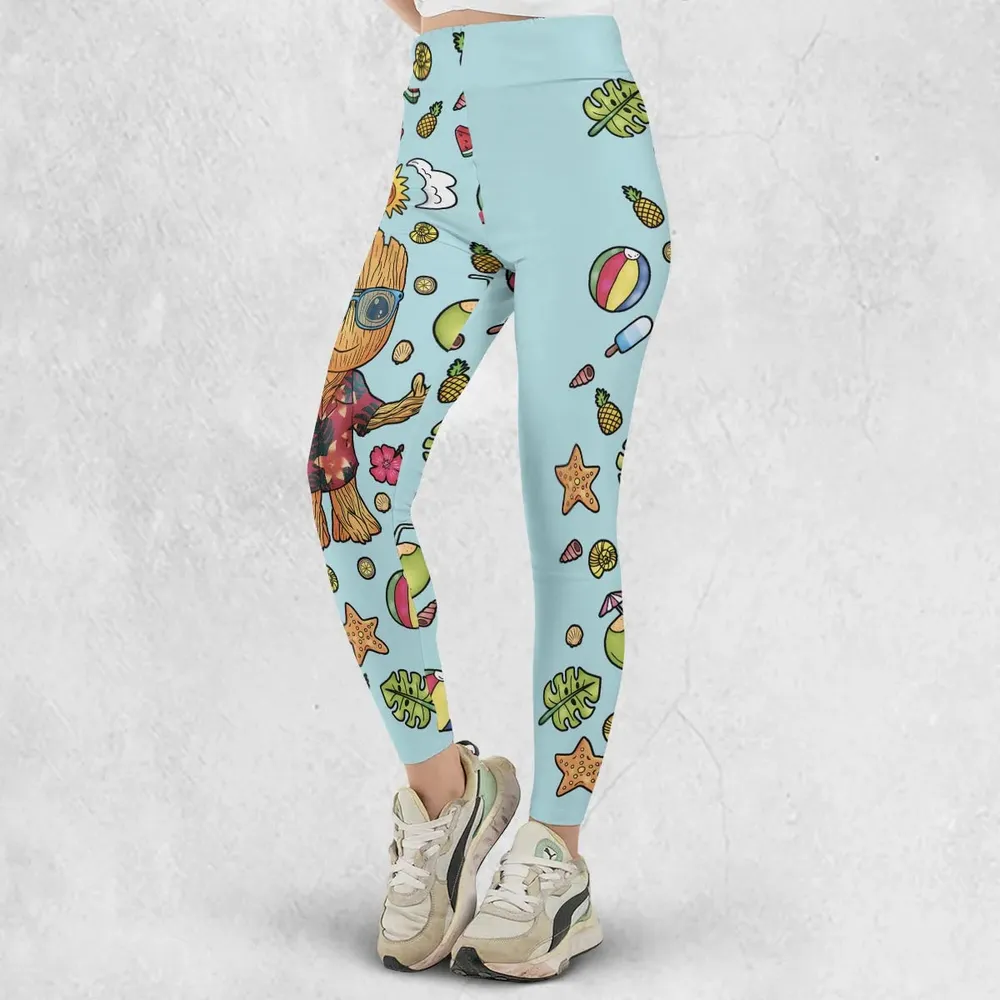 Summer Galaxy Groot Legging - 2