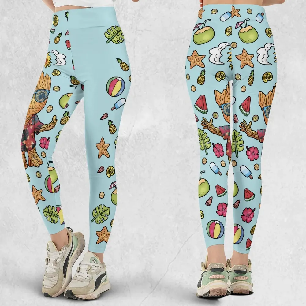 Summer Galaxy Groot Legging - 1