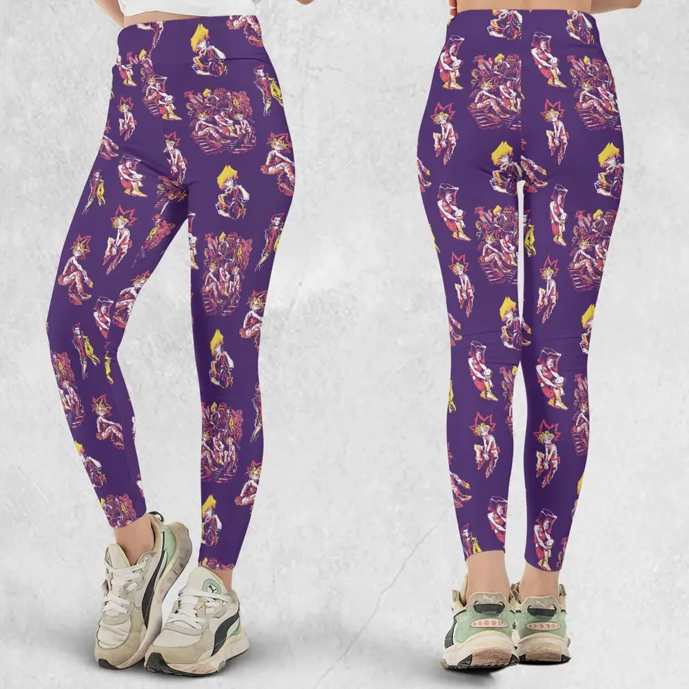 Yu Gi Oh Characters Patterns Legging - 1