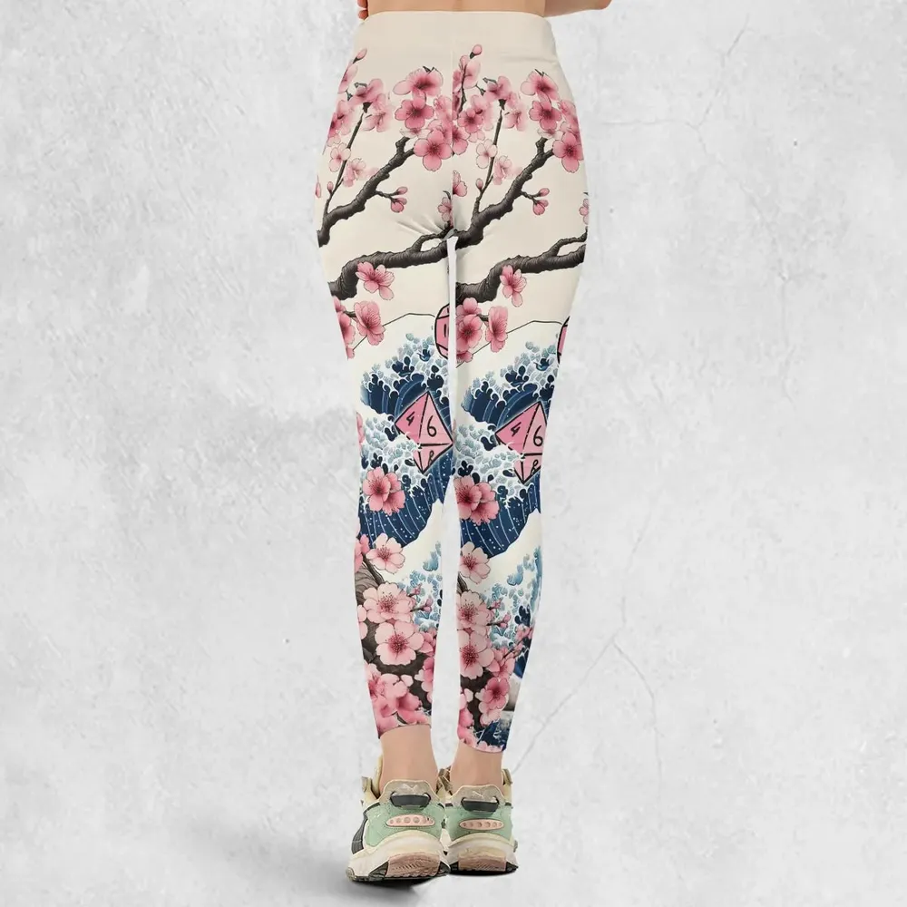 Pink Flower Dice DnD Legging - 3