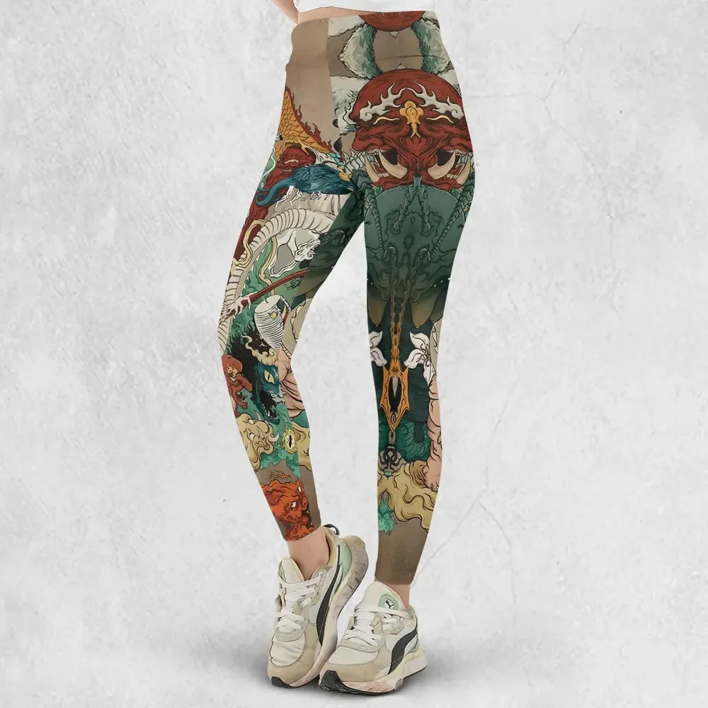 Japanese Kaiju Monsters Legging - 2