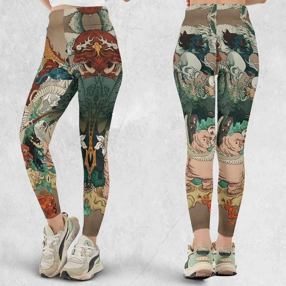 Japanese Kaiju Monsters Legging - 1