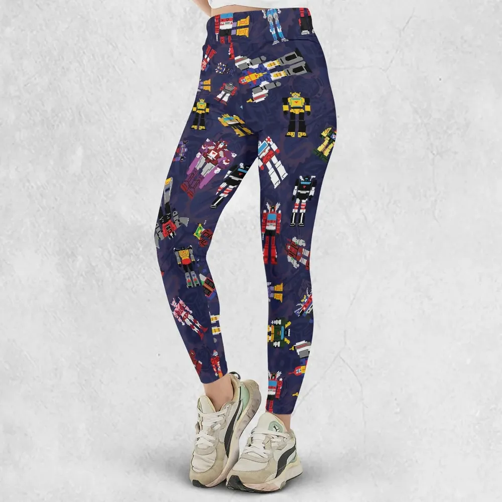 8Bit Figure Transformers Characters Legging - 2