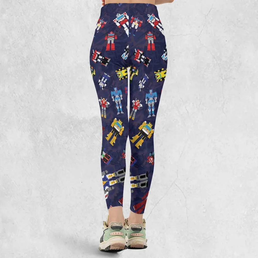 8Bit Figure Transformers Characters Legging - 3