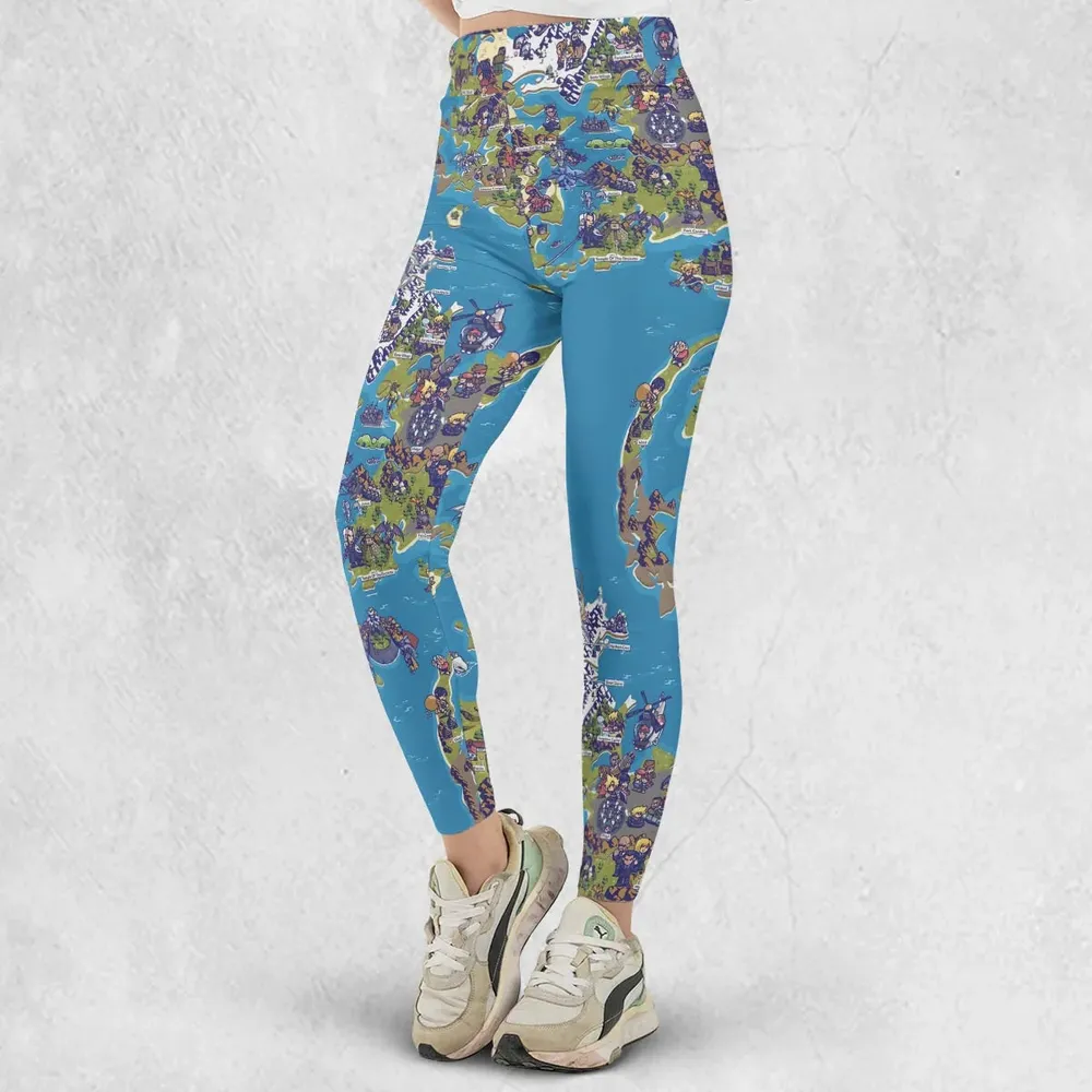 FF7 Final Fantasy Battle Map Legging - 2