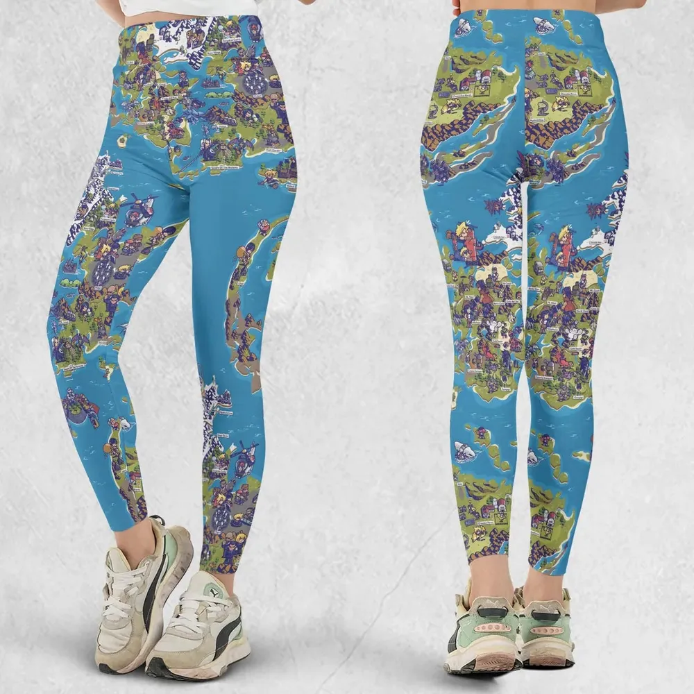 FF7 Final Fantasy Battle Map Legging - 1
