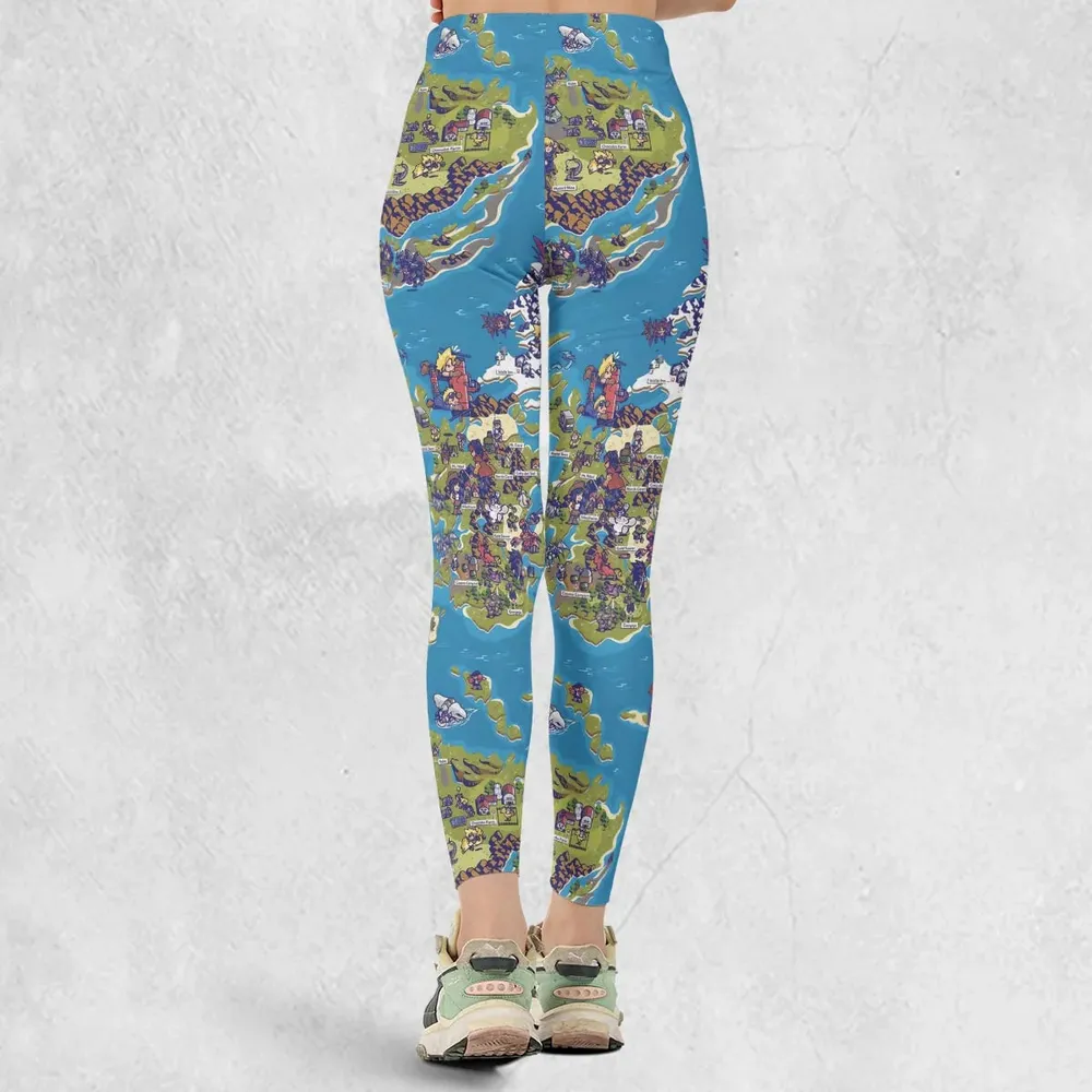 FF7 Final Fantasy Battle Map Legging - 3
