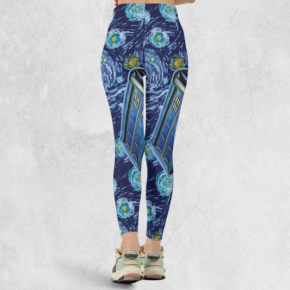 Tardis Starry Night Doctor Who Legging - 3