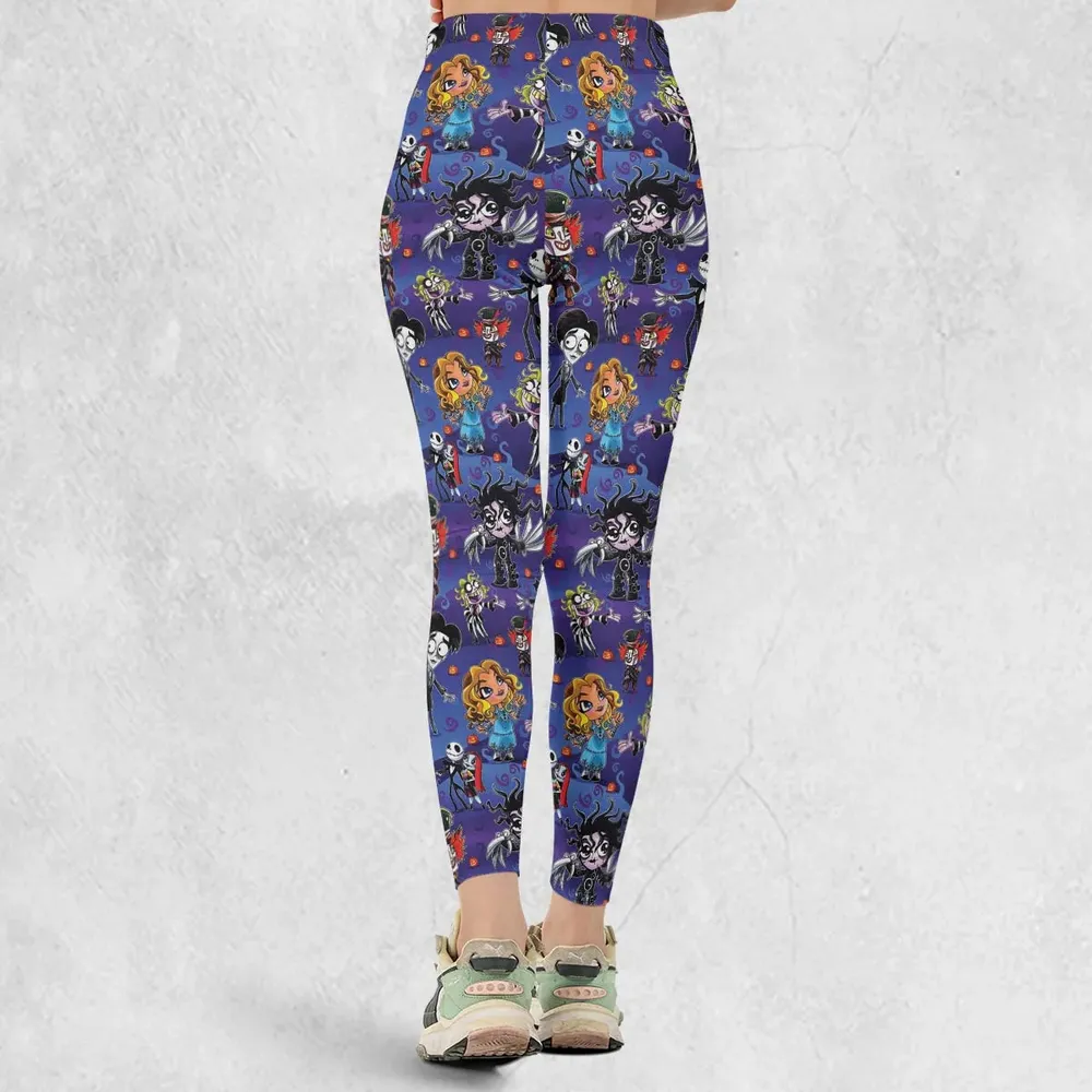 Tim Burton Movies Legging - 3
