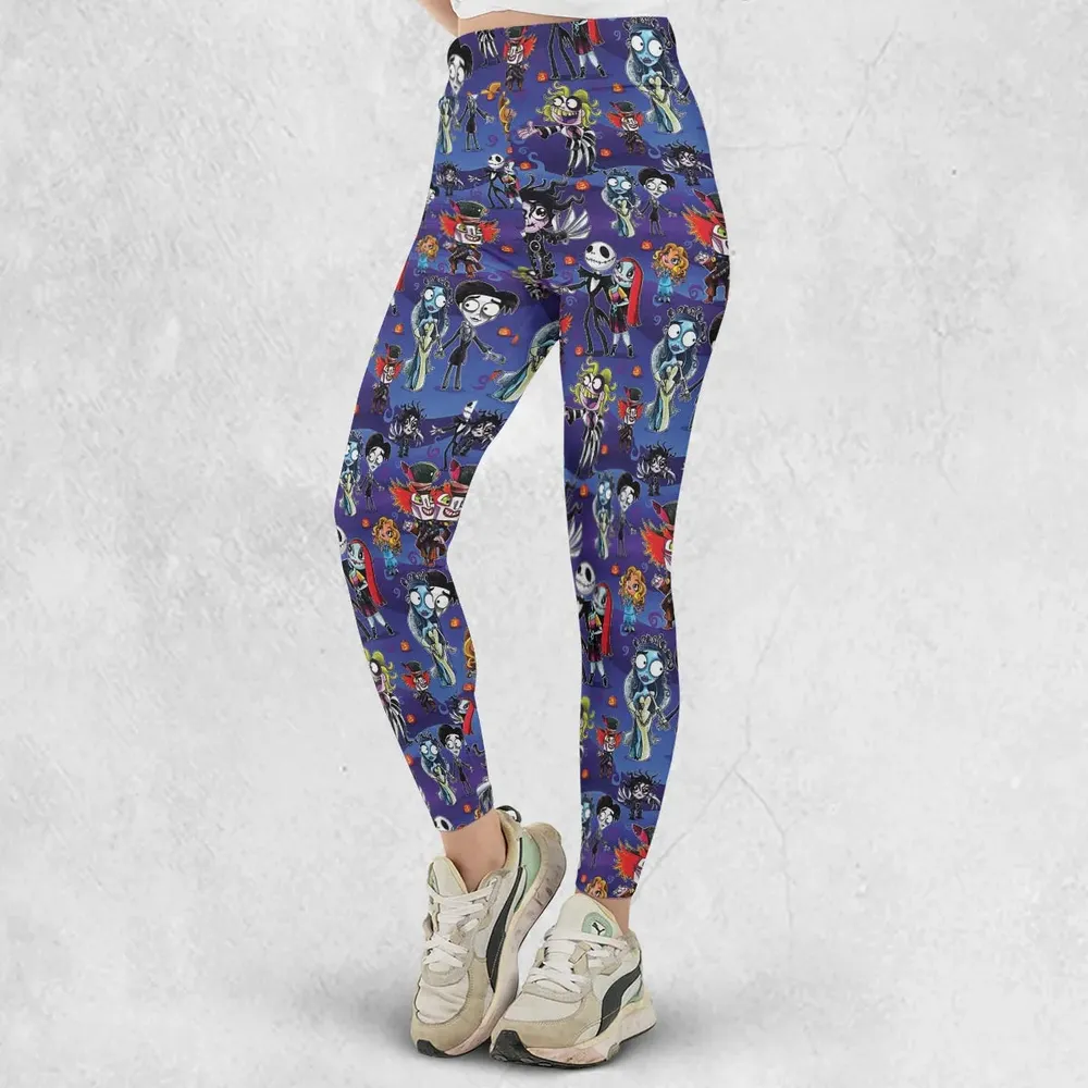 Tim Burton Movies Legging - 2
