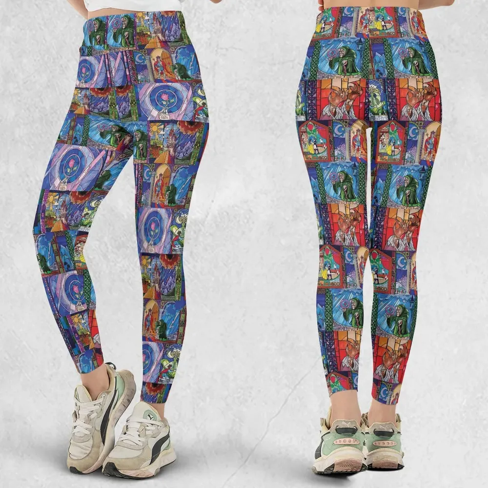 Beauty And The Beast Story Windows Legging - 1