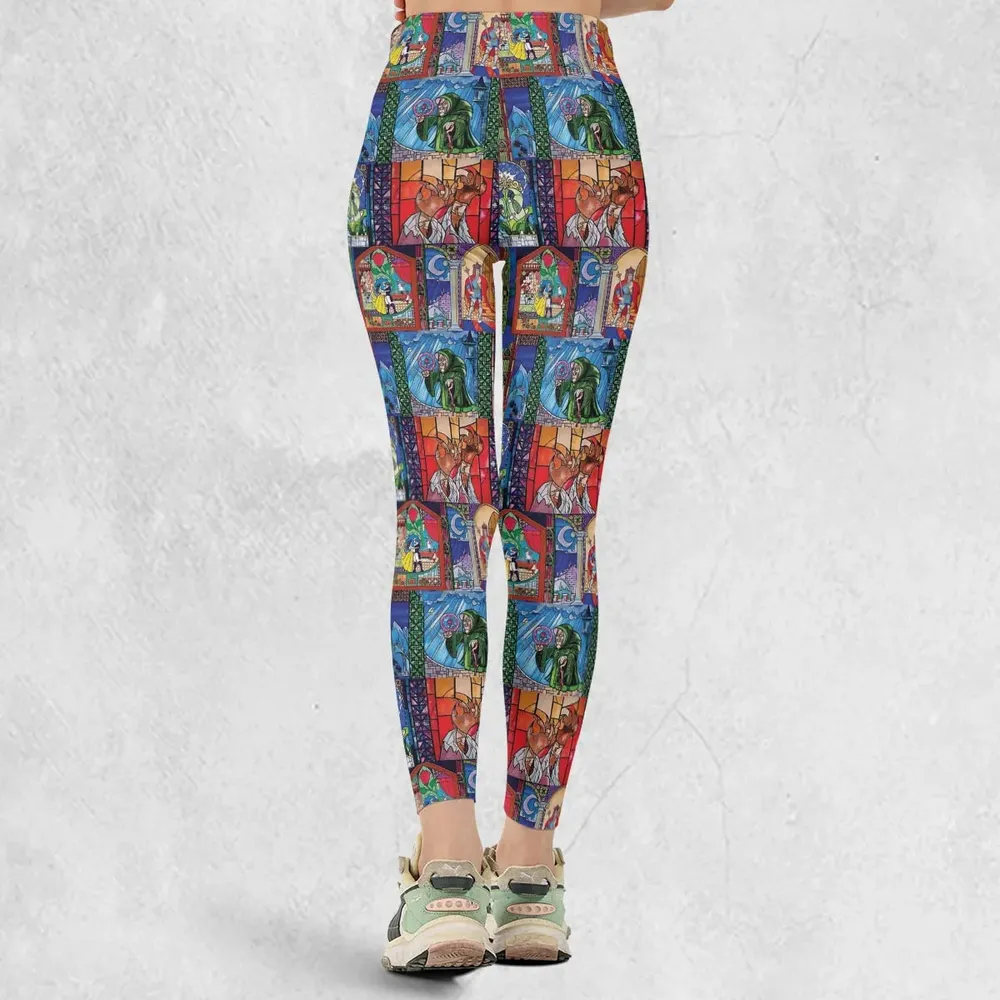 Beauty And The Beast Story Windows Legging - 3