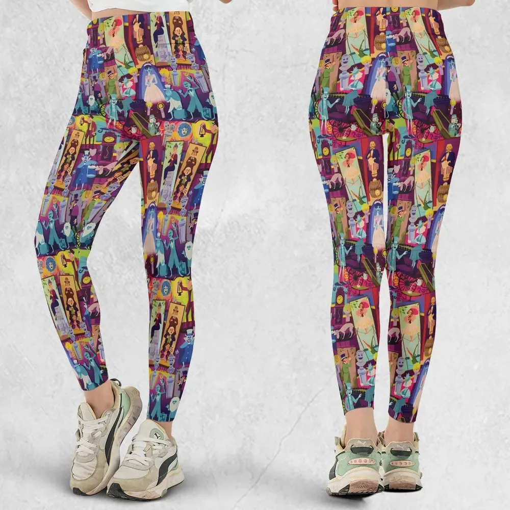 Retro Mansion Collage Legging - 1