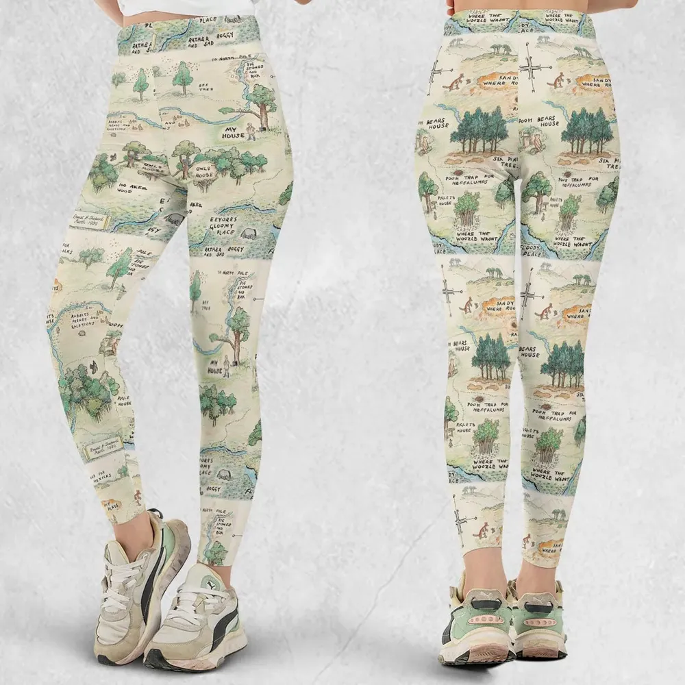 Hundred Acre Wood Map Legging - 1