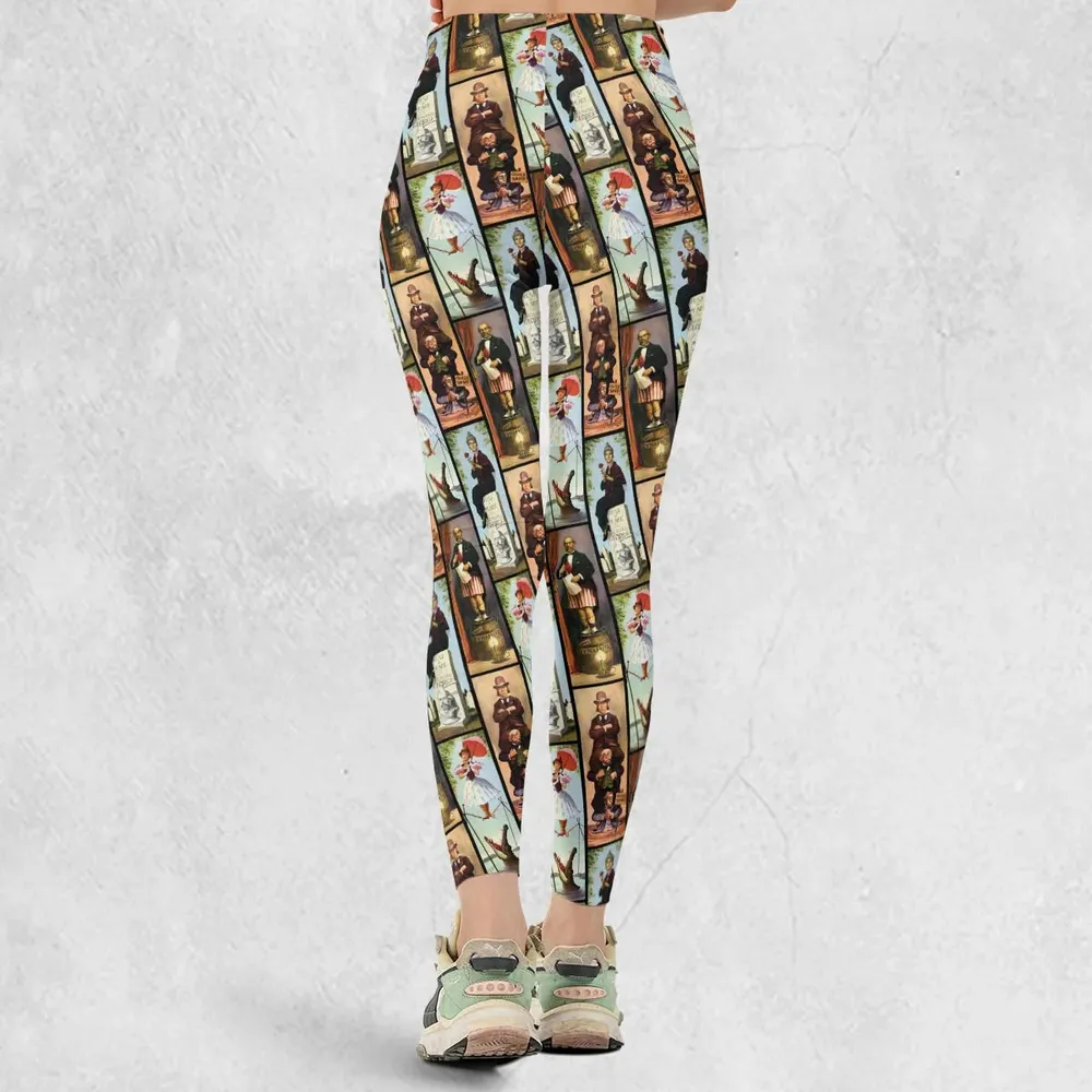 Haunted Mansion Vintage Stretch Pattern Legging - 3