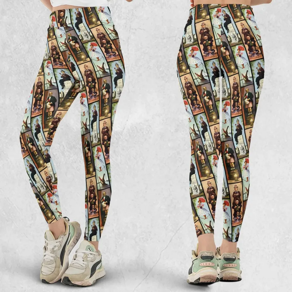 Haunted Mansion Vintage Stretch Pattern Legging - 1