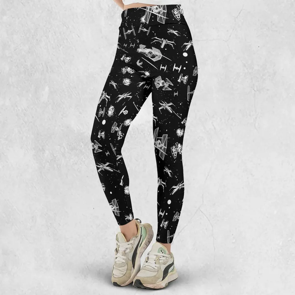 Space Ship Battle Star Wars Legging - 2