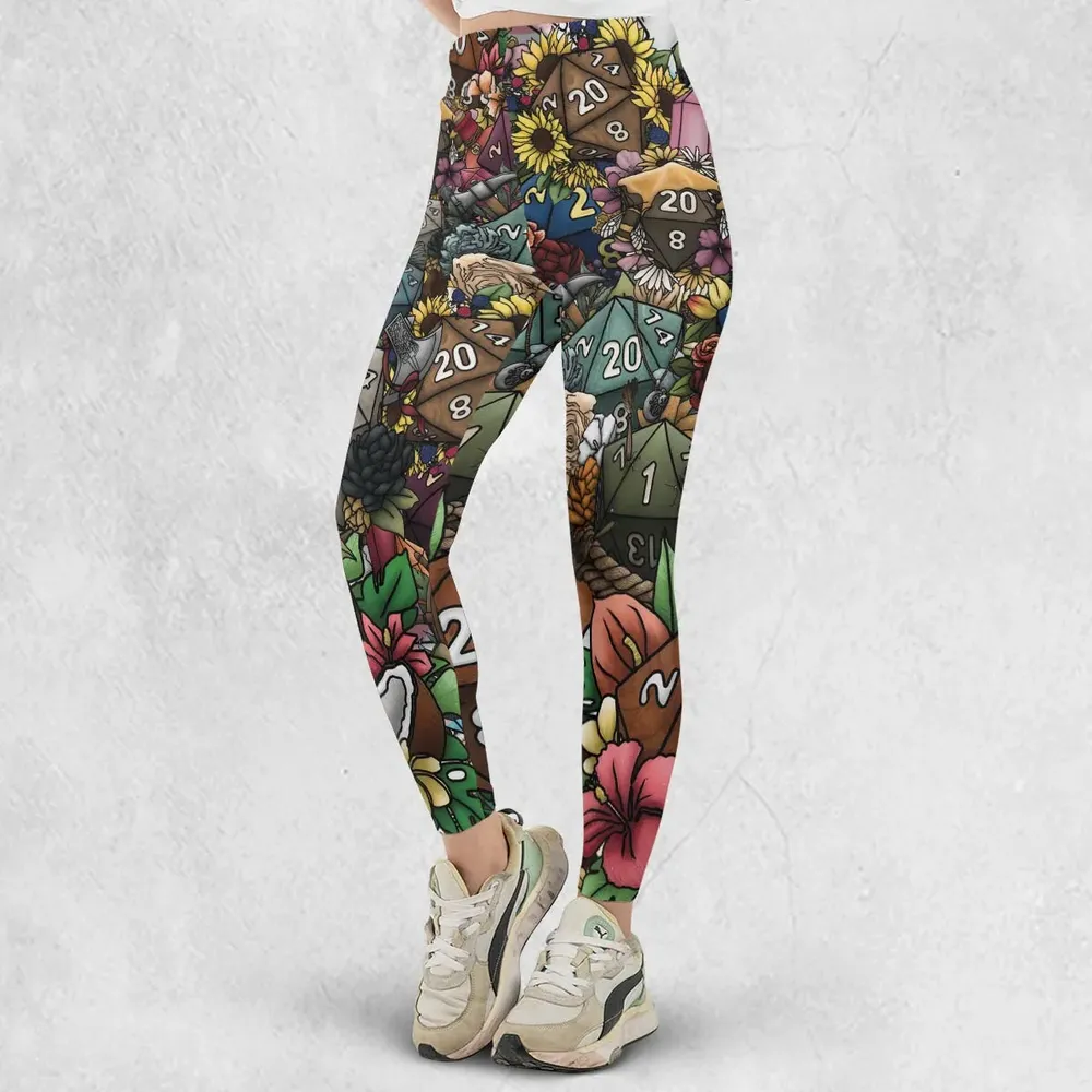 Flower Dice DnD Legging - 2