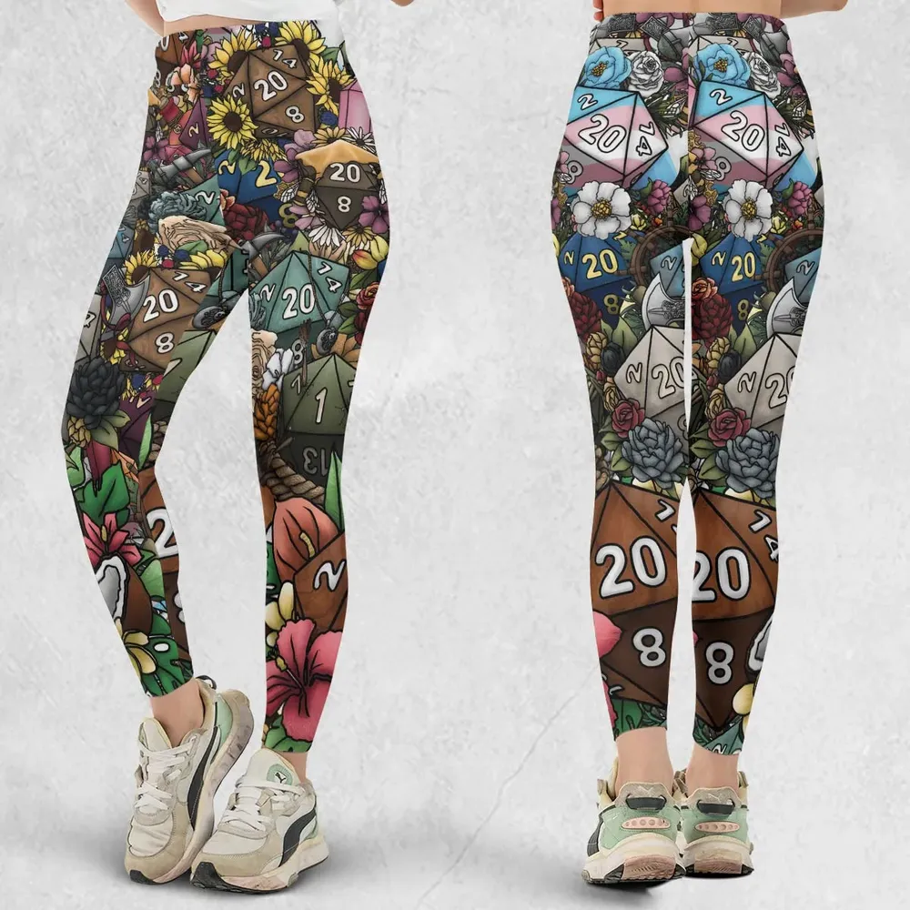 Flower Dice DnD Legging - 1