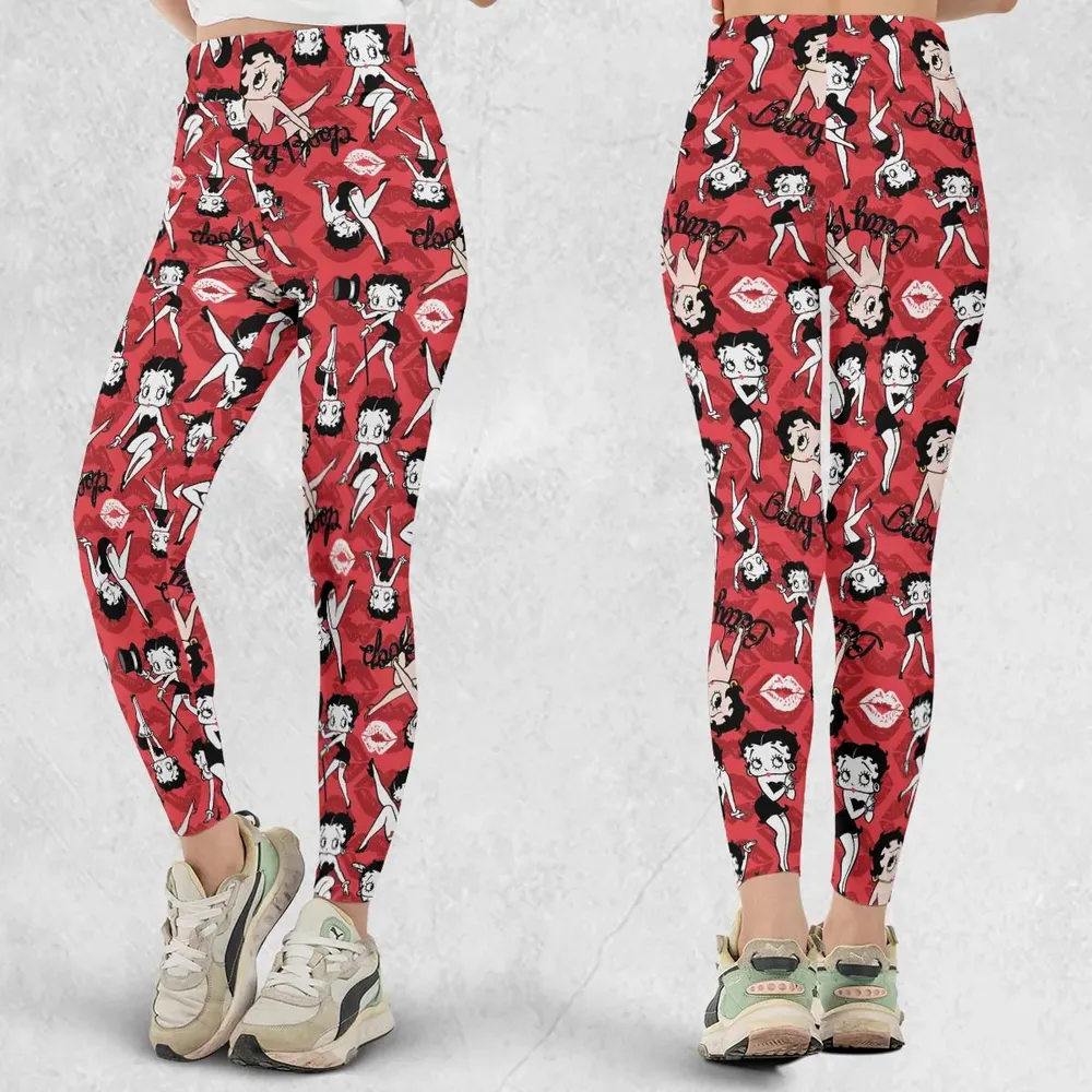 Betty Boop Singer Cartoon Sexy Legging - 1